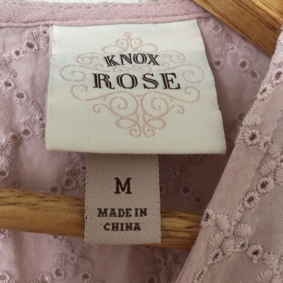 Knox Rose Flowy Hi-low Cold-shoulders Tunic Top M - Picture 6 of 6